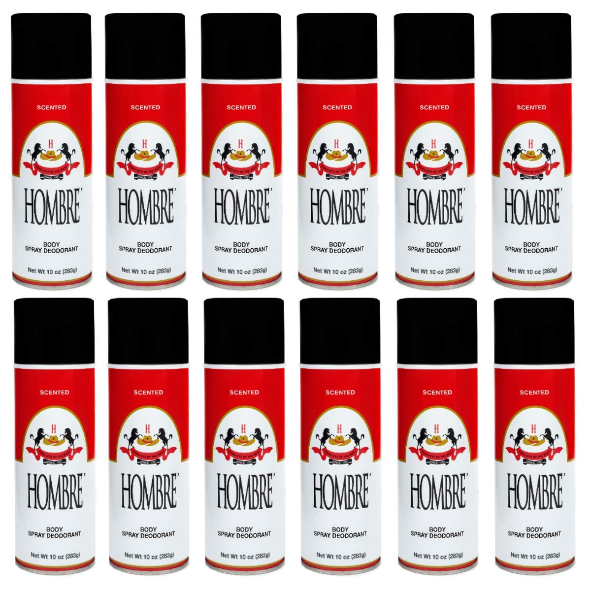 Hombre Red Deodorant Body Spray Classic for Men (12 Pack) Beauty and Personal Care Hombre