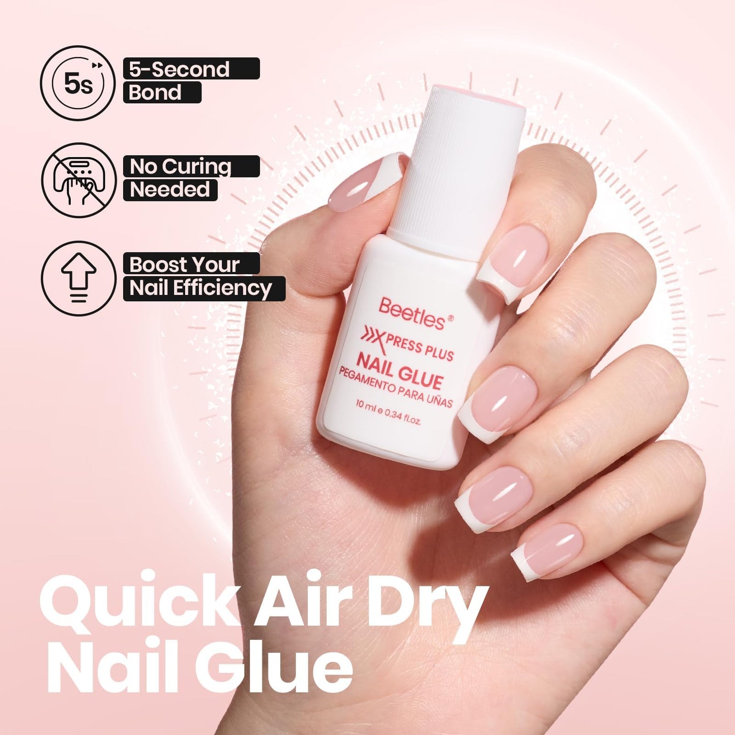 Beetles Short Square French Tip Press on Nails:Brown French Press ons Extra Short Gel Nail Tips Square 60 PCS 15 Sizes Pre-Shaped Reusable False Nails Beauty and Personal Care beetles Gel Polish