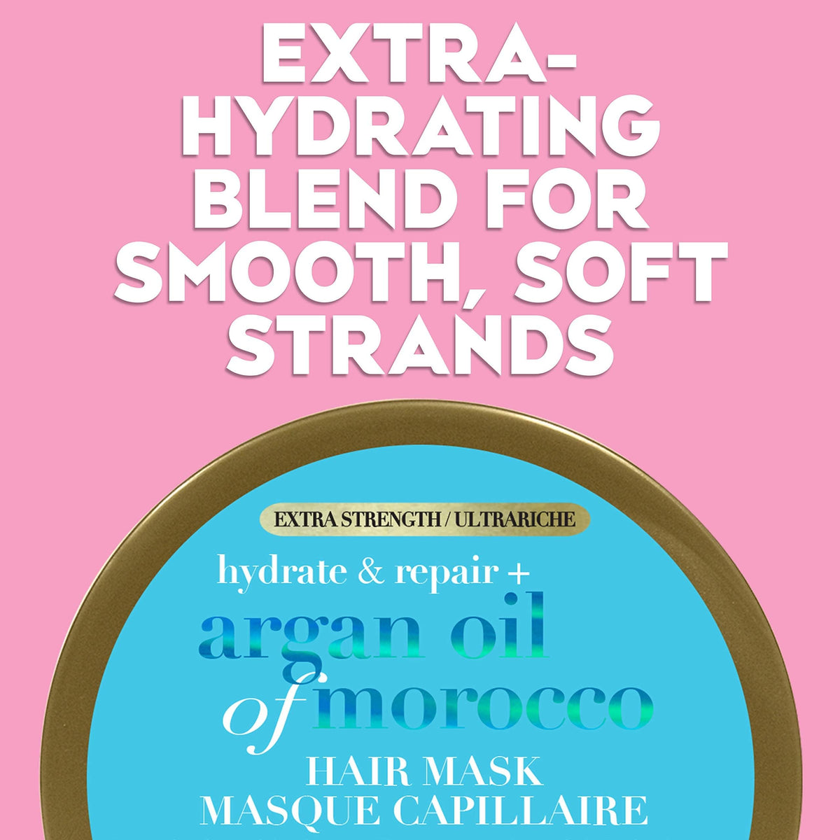 OGX Extra Strength Hydrate Repair + Argan Oil of Morocco Hair Mask Deep Moisturizing Conditioning Treatment, Citrus, 6 Ounce