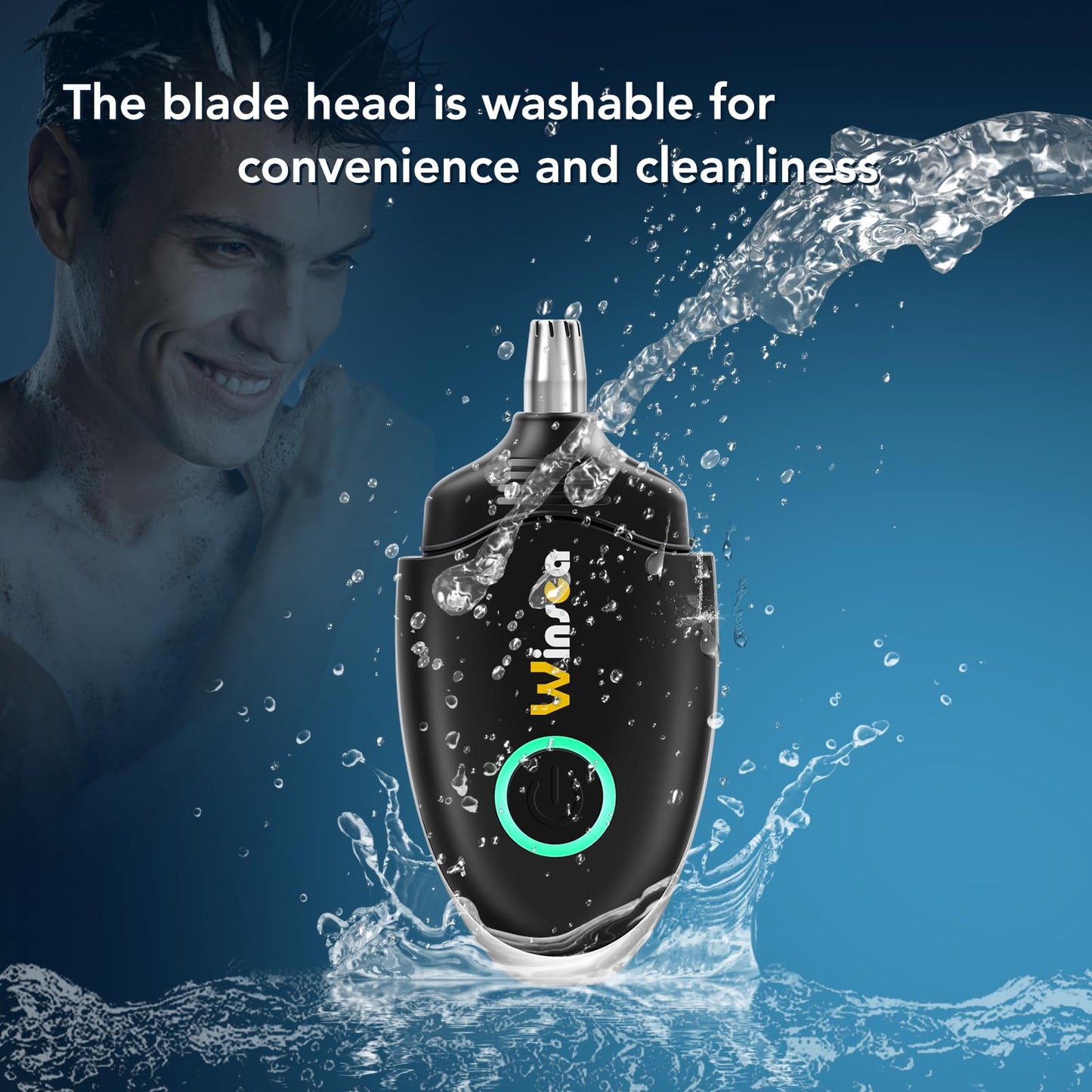 Winsea Ear and Nose Hair Trimmer for Men and Women - Travel Trimmer, High-Precision Nose Shaver, USB Rechargeable, Waterproof, Safe & Quiet Operation Beauty and Personal Care Winsea