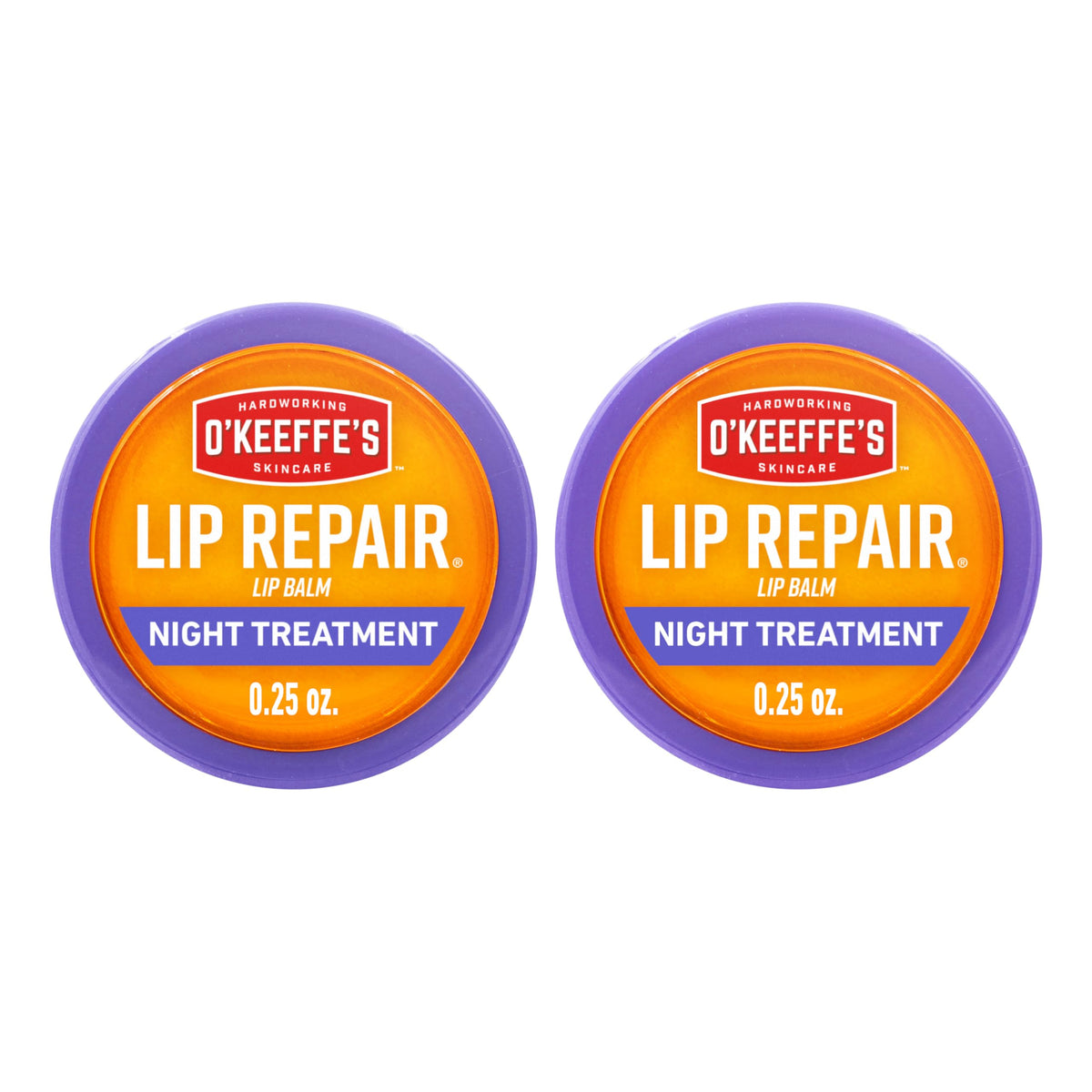 O'Keeffe's Lip Repair Night Treatment Lip Balm for Dry, Cracked Lips - 0.25 Ounce Jar (2 Pack) - Moisturizer for Extremely Cracked, Dry Lips Beauty & Personal Care O'Keeffe's