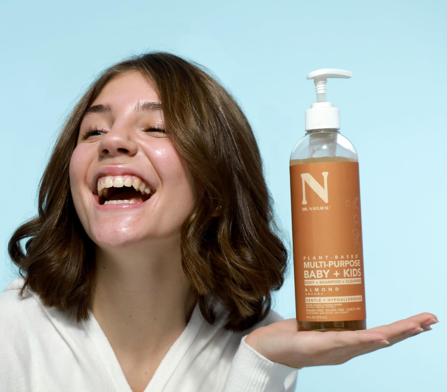 Dr. Natural Multi-Purpose Soap - Body Wash and Shampoo - Almond - 16 oz Beauty & Personal Care Dr. Natural