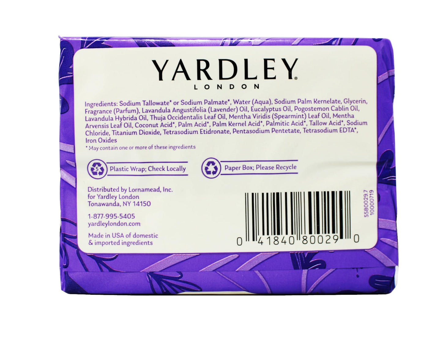 Yardley London English Lavender Nourishing Bath Bar Soap, Calming and Soothing with Essential Oils, 6 Boxes (2 Bars Each, 4 oz Per Bar) Beauty & Personal Care Yardley