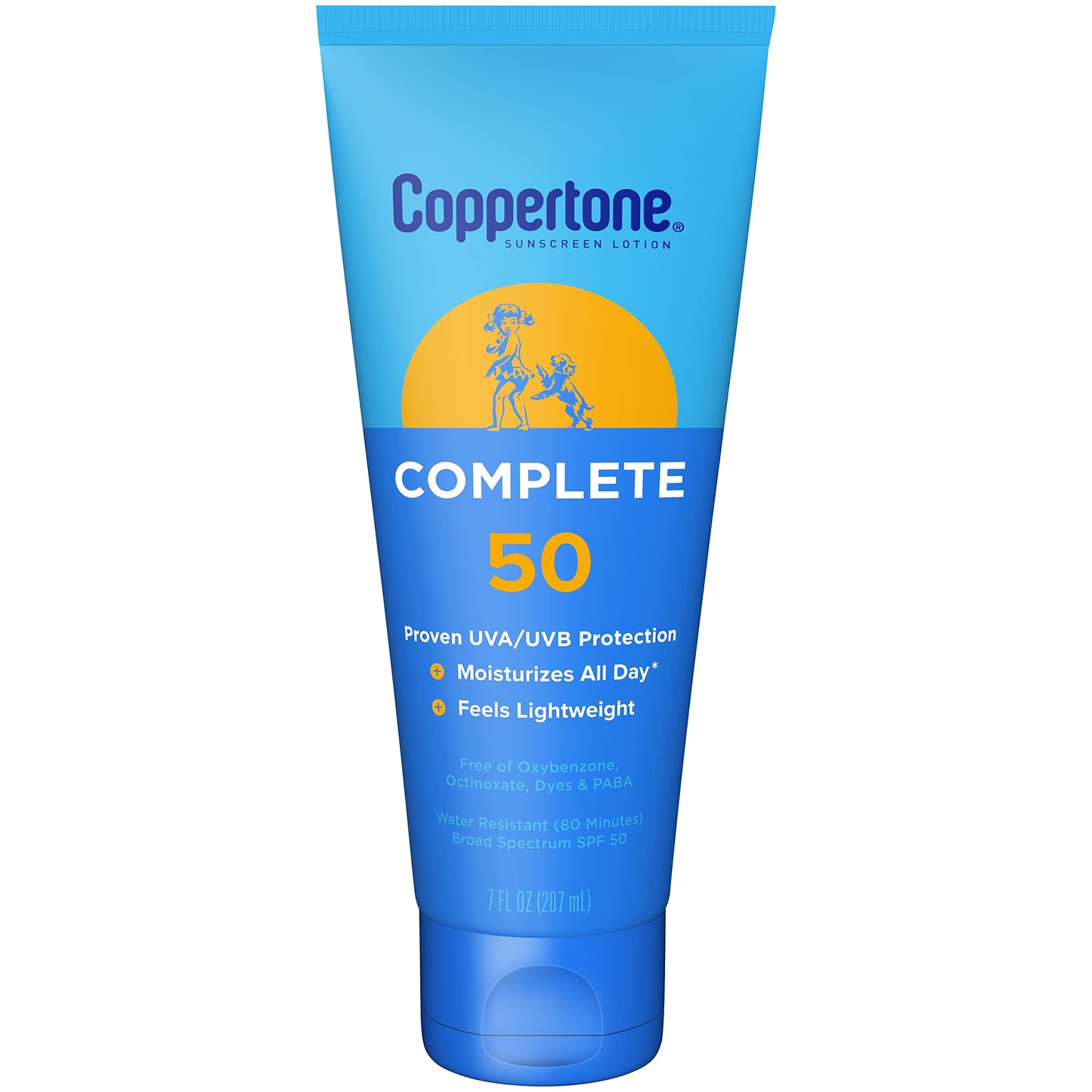 Coppertone Complete Sunscreen Lotion SPF 50, Face and Body Sunscreen, Lightweight, Water Resistant, 7 Fl Oz Beauty & Personal Care Coppertone
