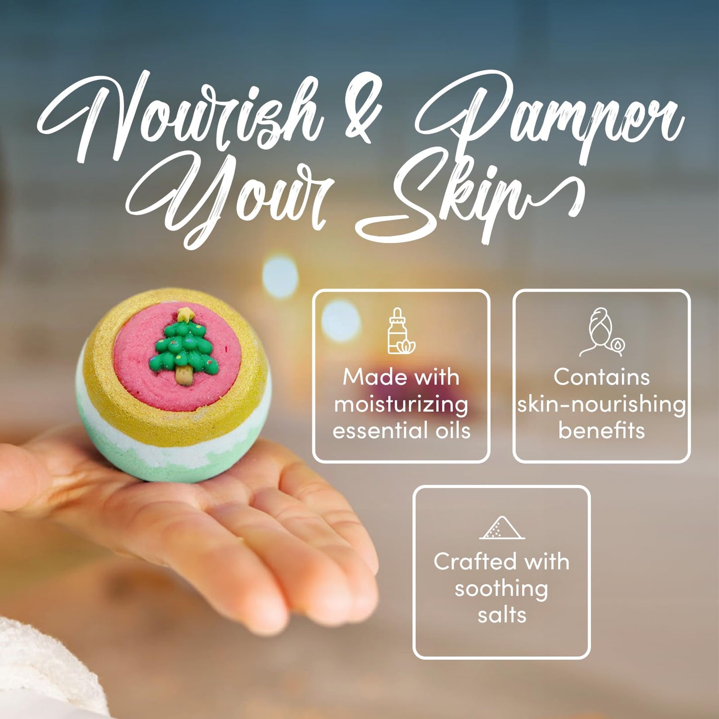 Pursonic Bath Bombs Gift Set - 4 Pcs Essential Oils Bath Bombs for Women - Spa Fizzies, Relaxation Christmas Gifts for Women (Berry Bliss, Holiday… Beauty & Personal Care Pursonic