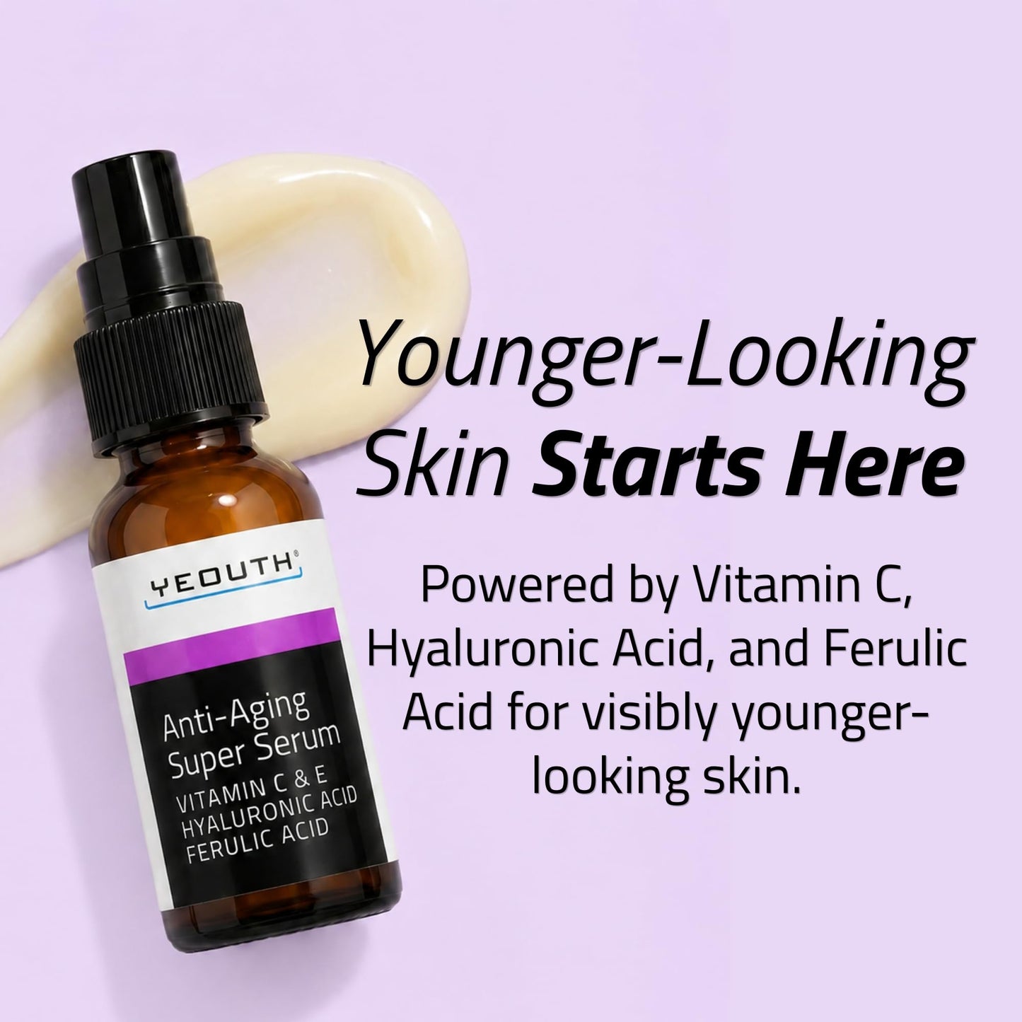 YEOUTH Anti Aging Serum for Face with Vitamin C, Tripeptide-31, Ferulic Acid and Hyaluronic Acid, Firming Serum for the Appearance of Fine Lines Beauty & Personal Care YEOUTH