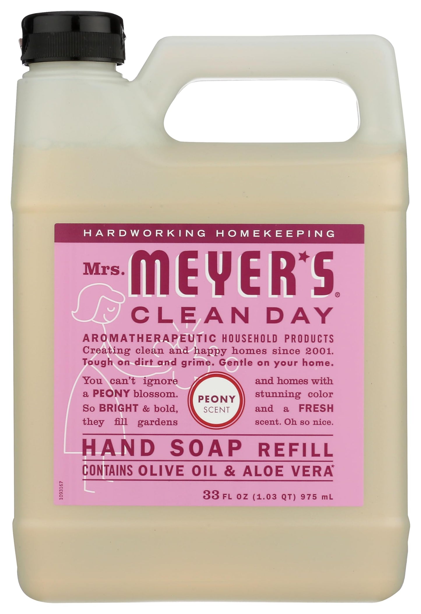 MRS. MEYER'S CLEAN DAY Liquid Hand Soap Refill, Cruelty Free, Hand Wash Made with Essential Oils, Peony Scent, 33 oz Beauty & Personal Care Mrs. MEYER'S