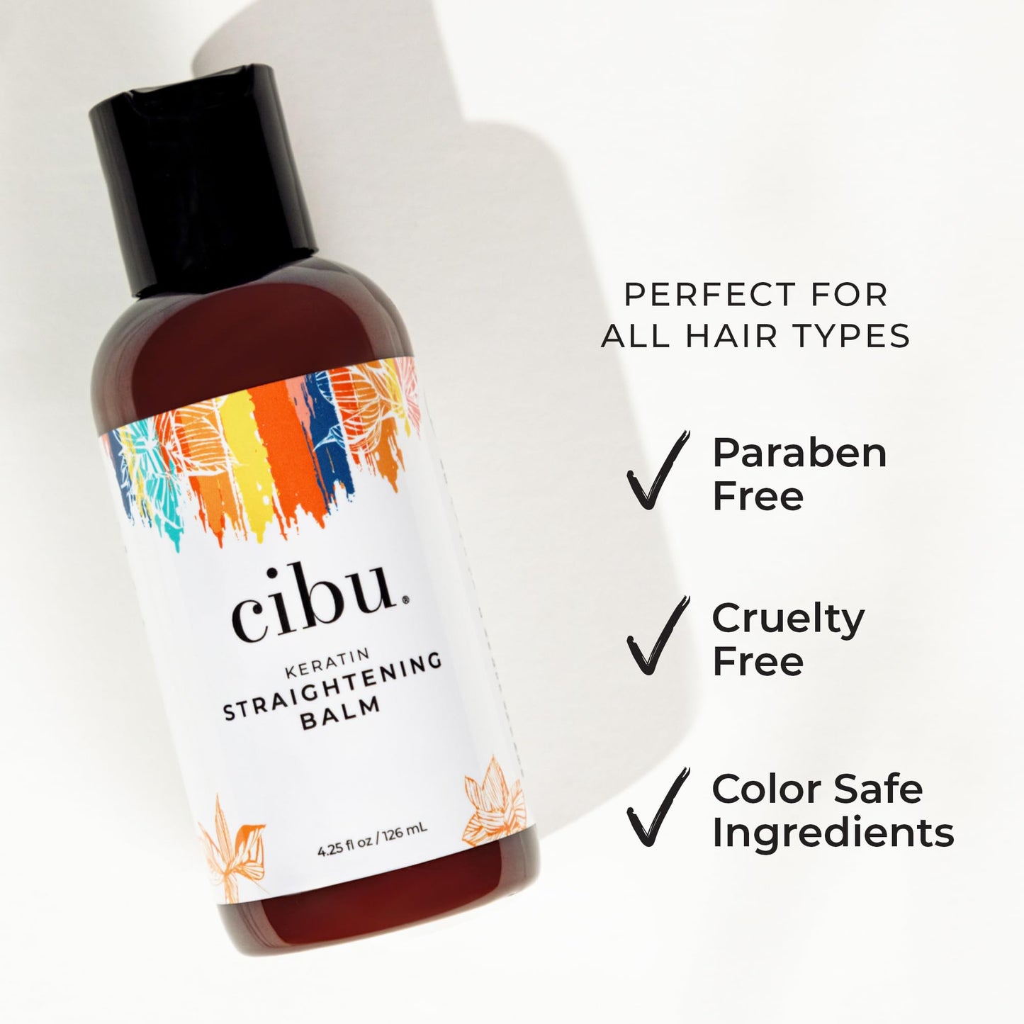 Cibu Keratin Straightening Balm | Heat Protectant | At-Home Treatment | Frizz Prevention | Hair Moisturizer | 4.25 Ounces Beauty & Personal Care CIBU