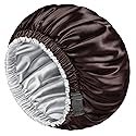 mikimini Satin Bonnet Pack of 2 for Men and Women, Reversible Double Layer Sleeping Silk Bonnet for Curly Hair Braids with Adjustable Widened Elastic Beauty & Personal Care mikimini