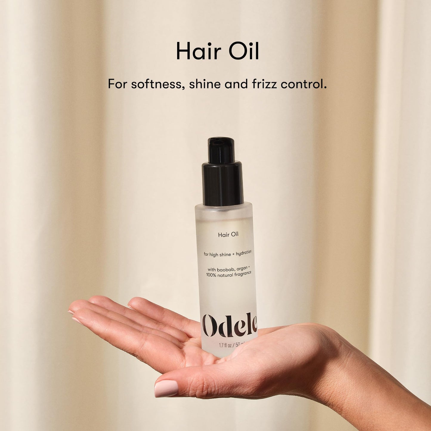 Odele Hair Oil with Baobab & Argan Oils, Lightweight to Smooth Frizz, Add Shine & Hydration, for All Hair Types, 1.7 Fl Oz Beauty & Personal Care Odele