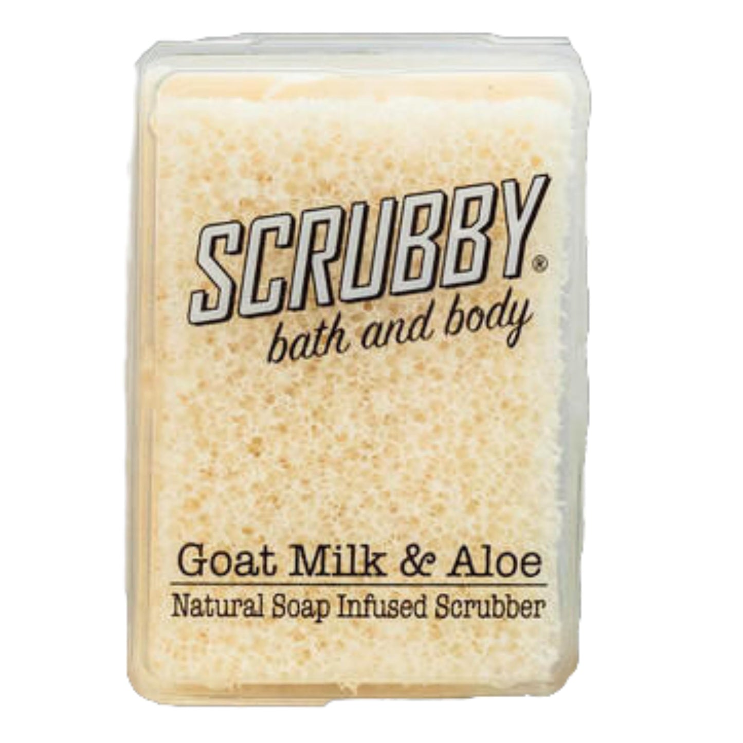 Scrubby Soap - Goats Milk & Aloe - Scented Natural Soap Infused Scrubber - Exfoliating and Hydrating Bath & Body Bar Beauty & Personal Care Scrubby