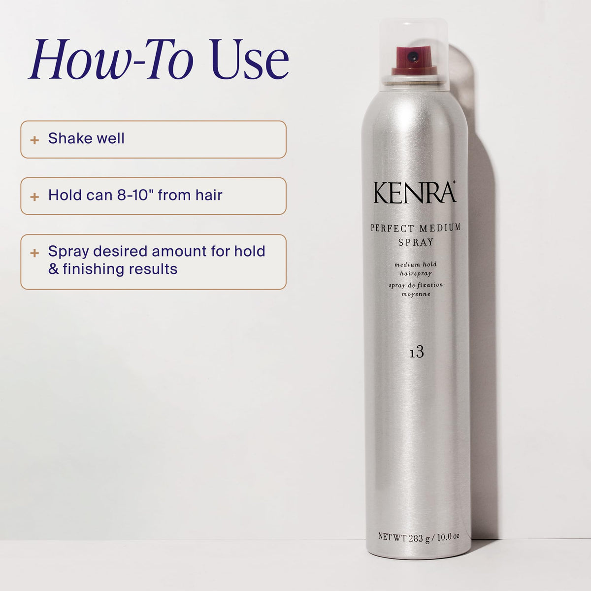Kenra Professional Perfect Medium Spray 13 50% | Provides Styling Control Without Stiffness | Medium Hold | Fast-Drying Formulation | High Shine
