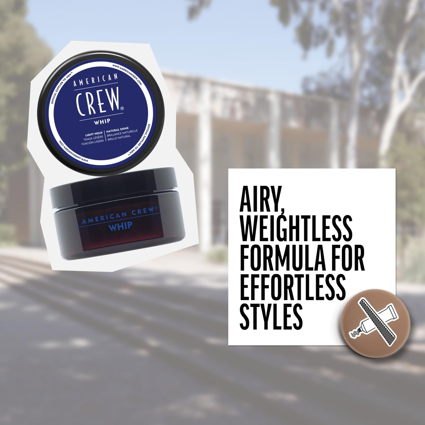 American Crew Men's Whip Styling Cream, Like Hair Gel with Light Hold & Natural Shine, 3 oz Beauty & Personal Care AMERICAN CREW
