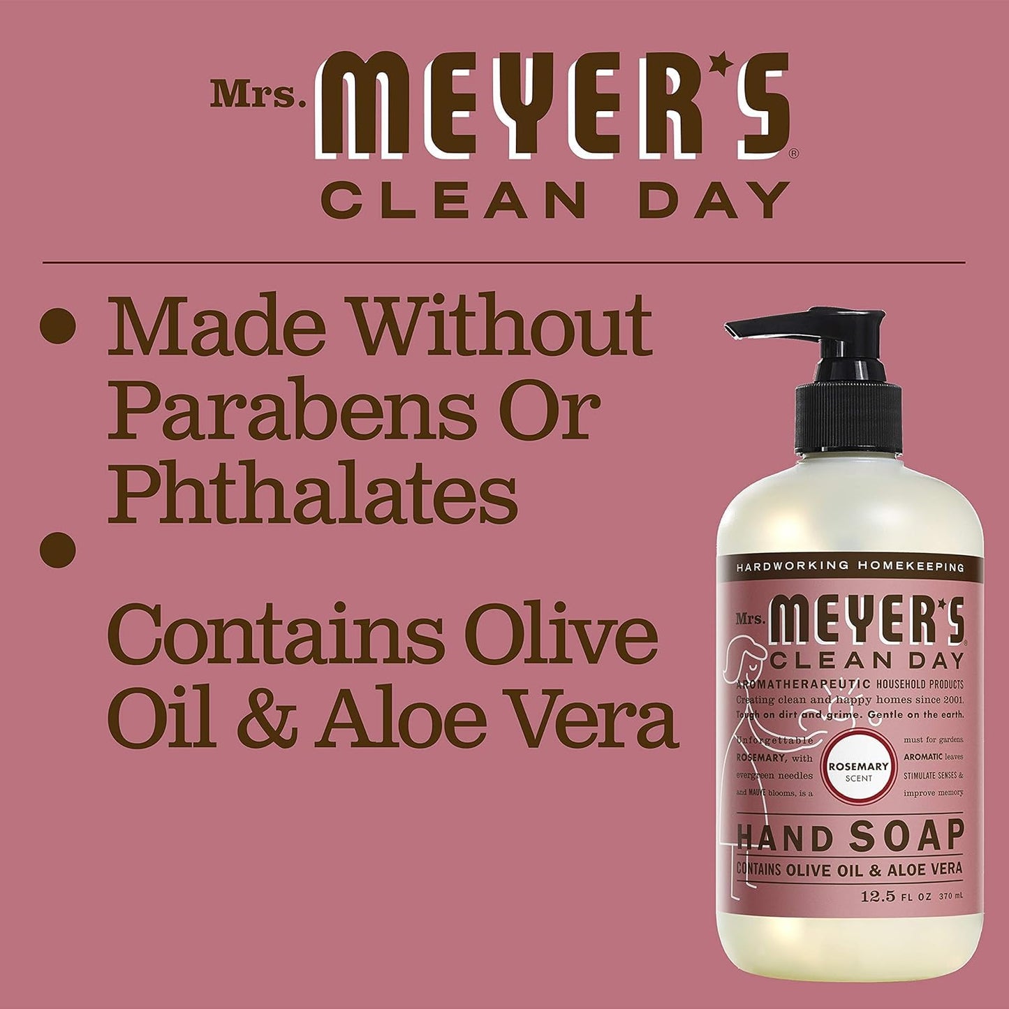 Mrs. MEYER'S Liquid Hand Soap Rosemary 12.5 OZ Beauty & Personal Care Mrs. MEYER'S