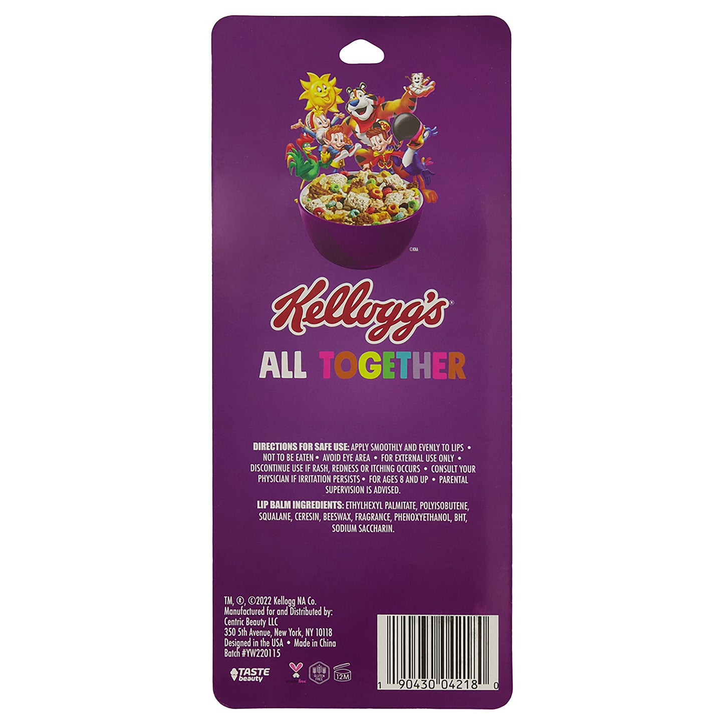 Taste Beauty KELLOGGS Breakfast Pack Lip Balms- 8-Pack of Favorite Cereal Flavors incl Rice Krispies, Frosted Flakes & More Beauty & Personal Care Taste Beauty