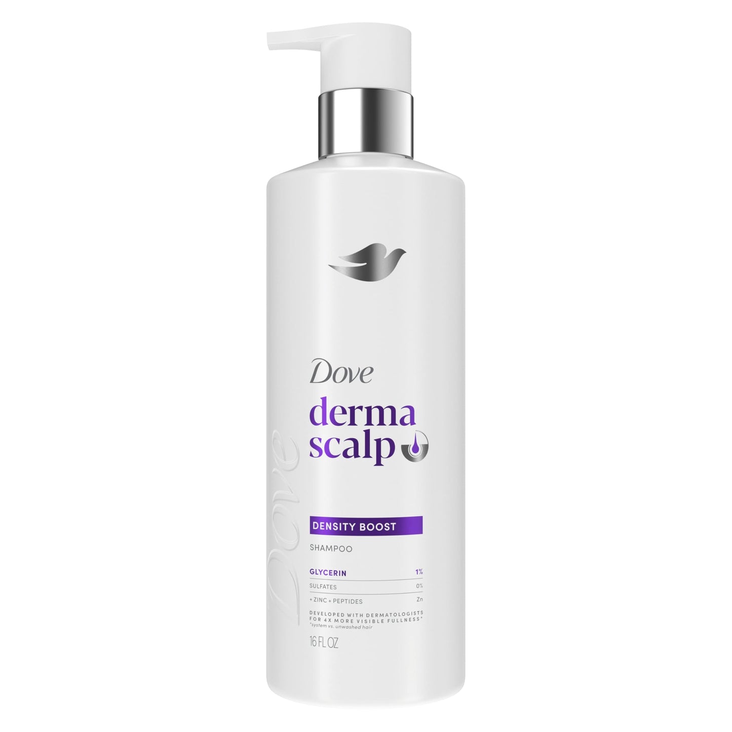 Dove Derma Scalp Density Boost Shampoo 1 ct With Glycerin, Sulfates And Zinc + Peptides For Hair Loss And Breakage 16 oz Beauty & Personal Care Dove