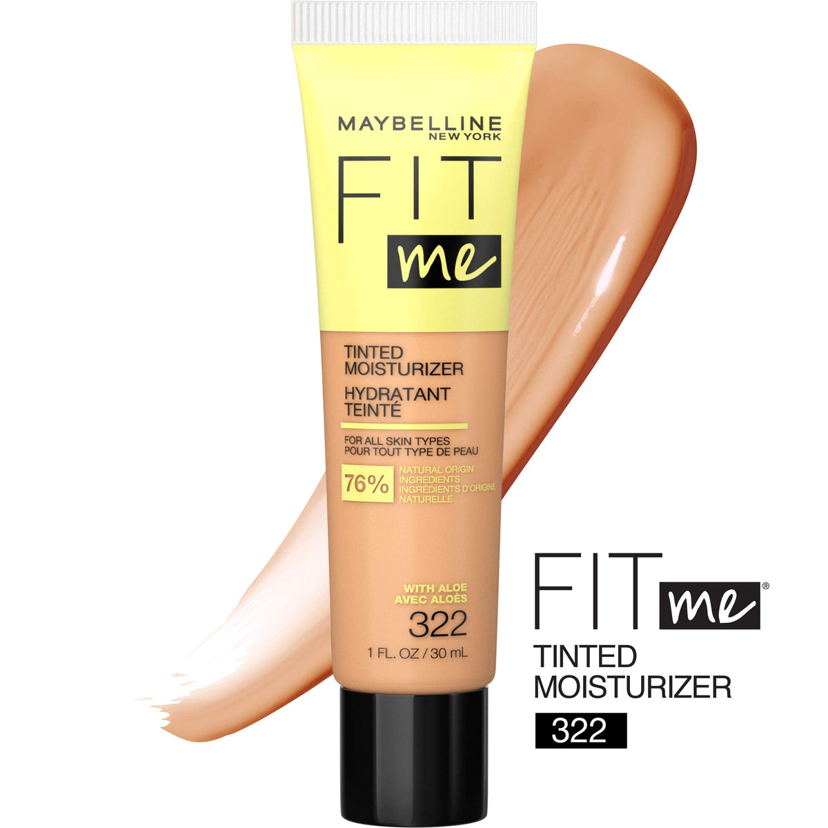 Maybelline Fit Me Tinted Moisturizer, Natural Coverage, Face Makeup, 322, 1 Count Beauty & Personal Care MAYBELLINE