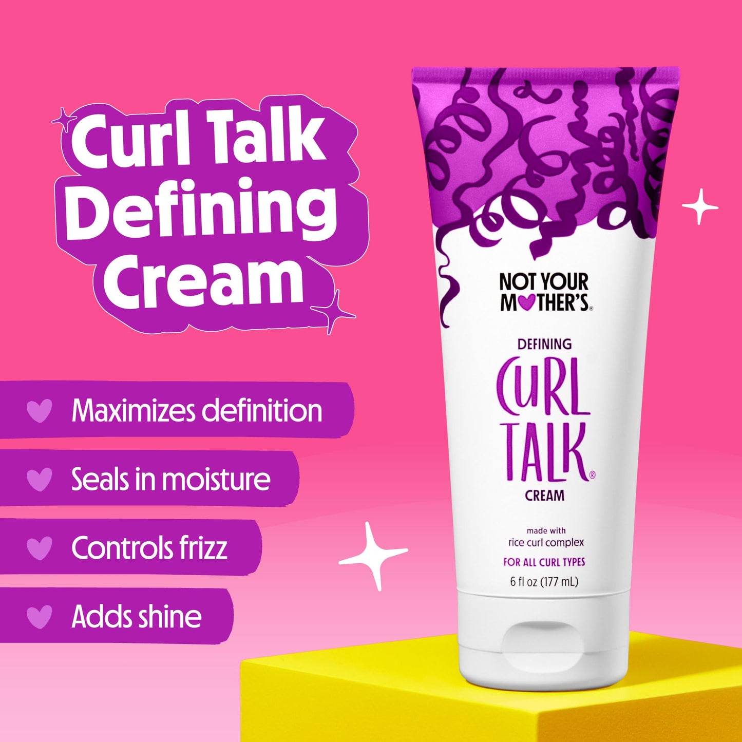 Not Your Mother's Curl Talk Defining Spray Gel and Defining Cream (2-Pack) - Formulated with Rice Curl Complex - For All Curly Hair Types Beauty and Personal Care Not Your Mother's