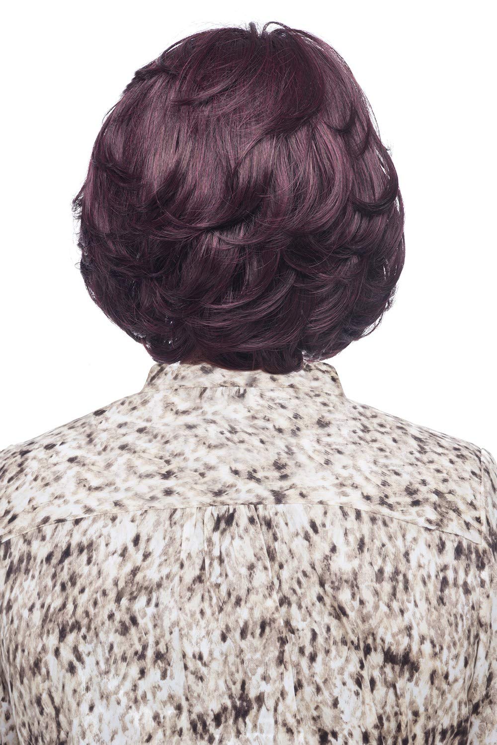 Garden Wig Color TT4/BG - Vivica Fox Wigs 13" Long Lace Front Layered Bob Heat Friendly Partial Monofilament Side Swept Bangs African American Black