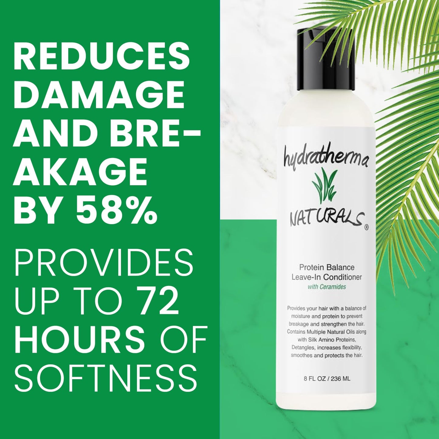 Hydratherma Naturals Protein Balance Leave-in Conditioner, 8 Oz Beauty & Personal Care Hydratherma Naturals