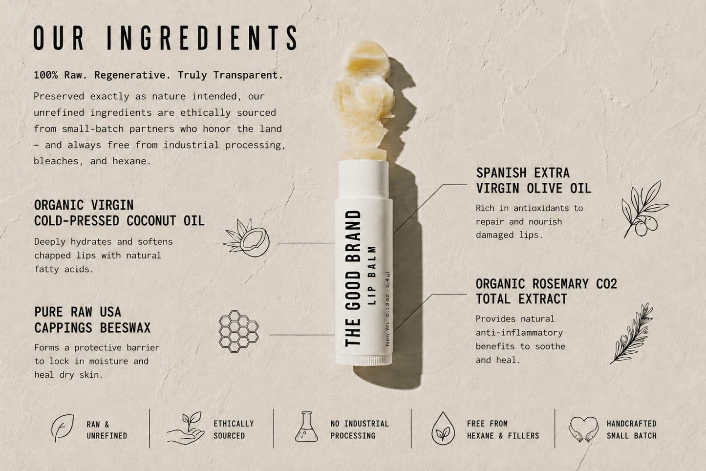 THE GOOD BRAND Botanical Lip Balm 3-Pack Beauty and Personal Care The Good Brand