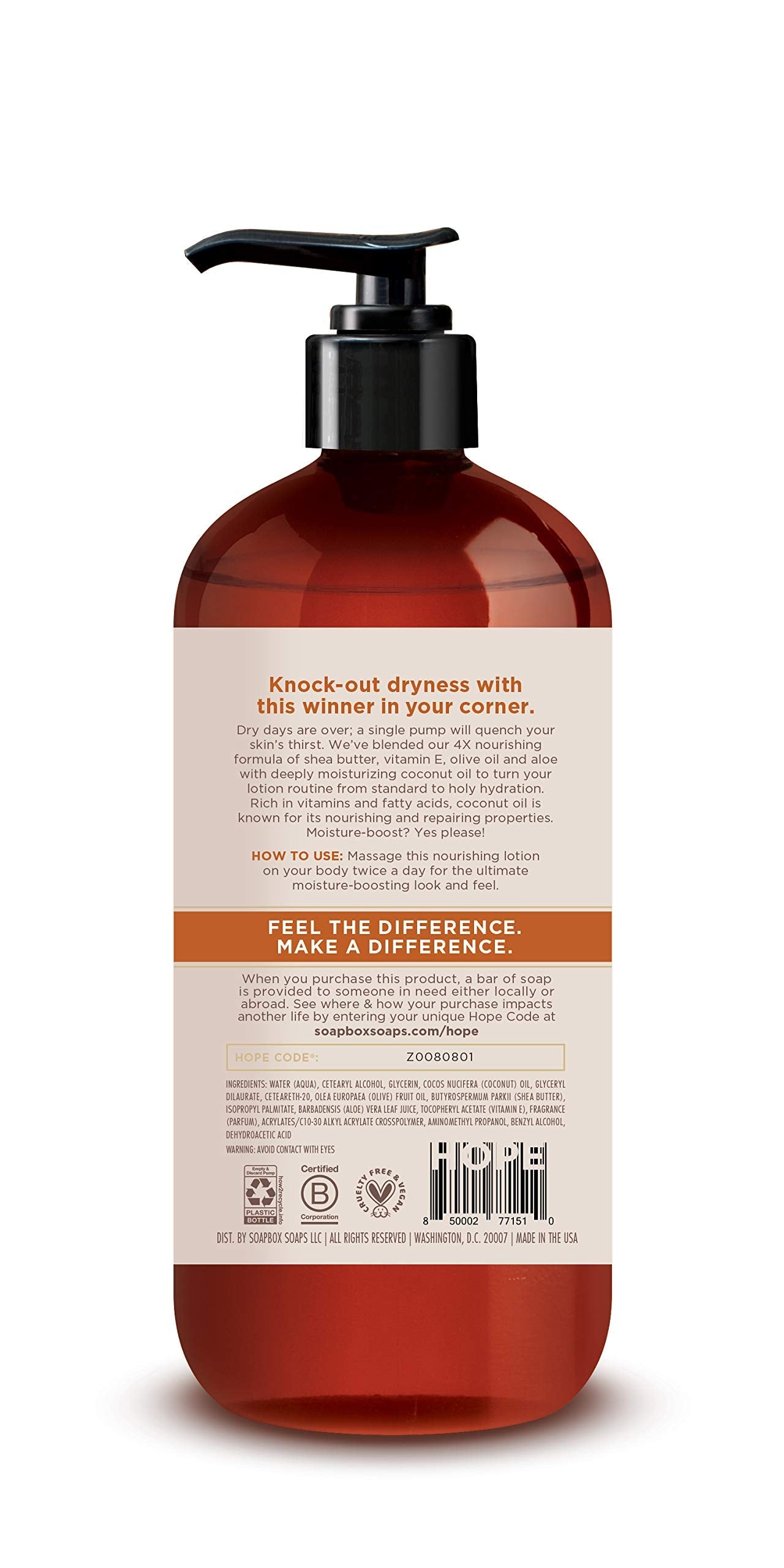 Coconut Milk & Sandalwood Body Lotion -473ml/16oz Beauty & Personal Care Soapbox