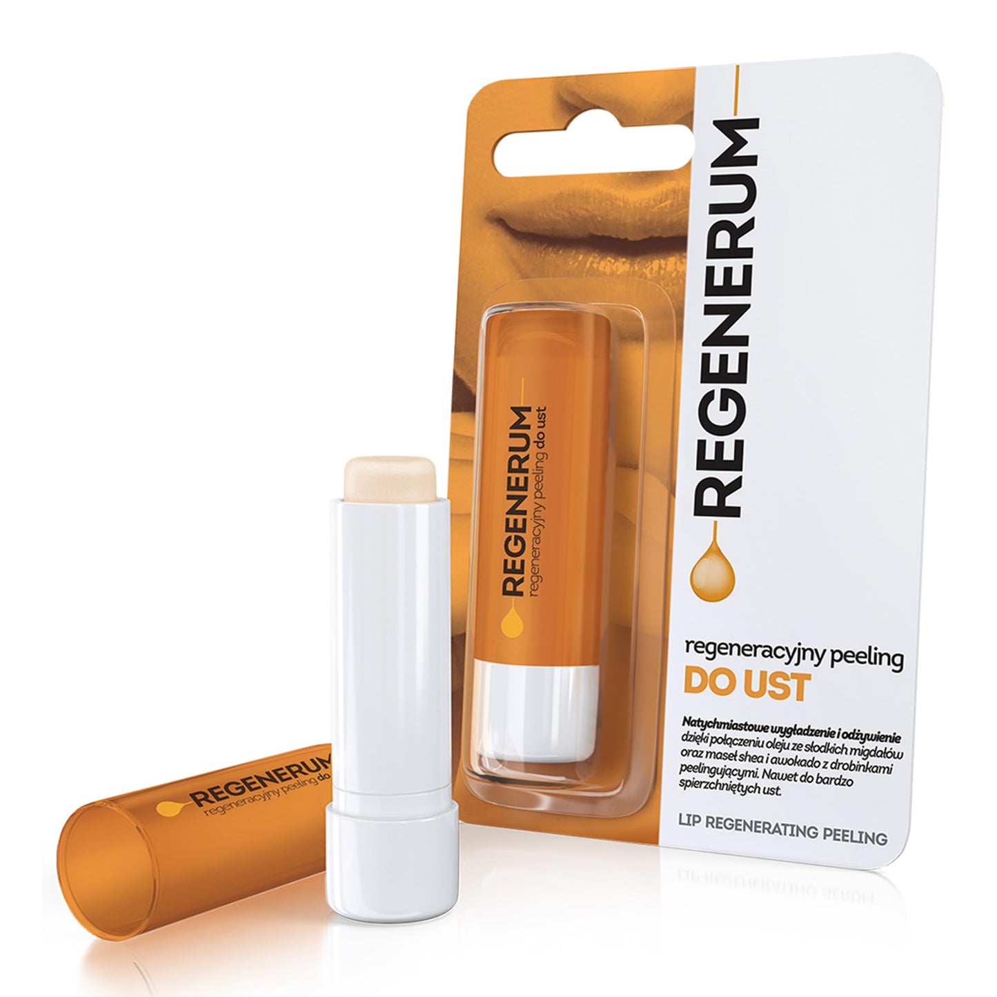 Regenerum - Lip Peeling - Intensive Moisturization & Nourishment for Very Chapped Skin, Silica Exfoliation, Firmness Restoration, and Protection - 5g Beauty and Personal Care Regenerum
