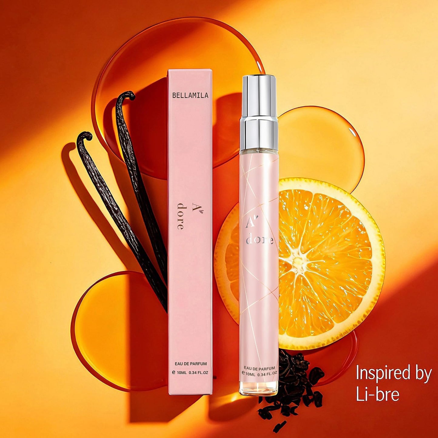 Bellamila Orange & Ambery Vanilla Travel Perfume Spray, Sweet & Warm Beauty & Personal Care Bellamila