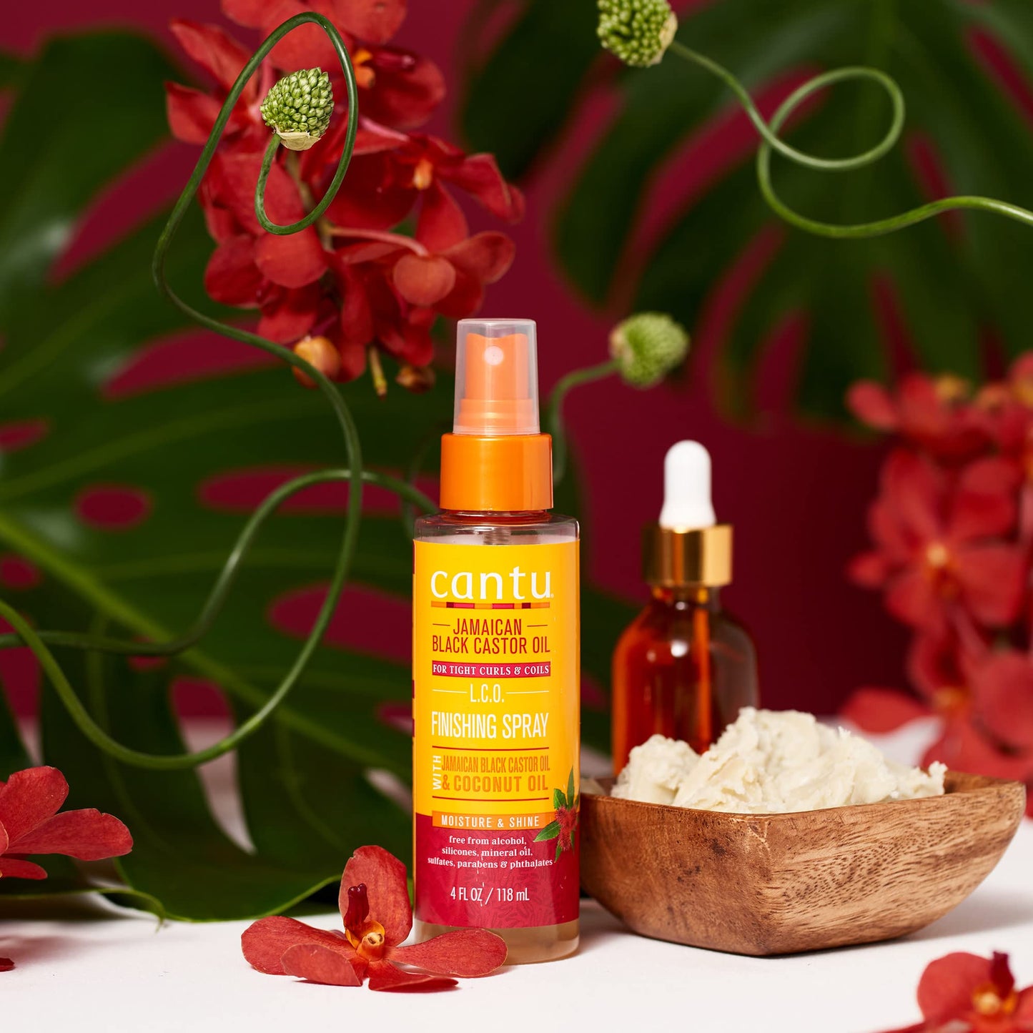 Cantu Jamaican Black Castrol Oil Finishing Spray with Coconut Oil 4 oz Beauty & Personal Care Cantu