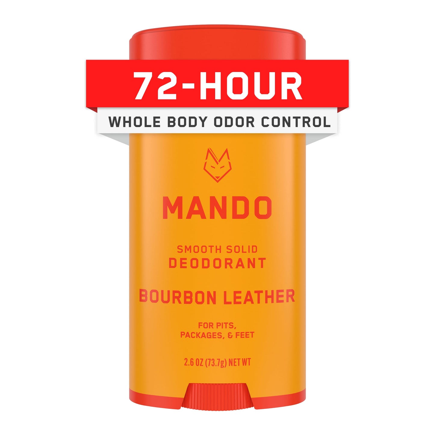 Mando Whole Body Deodorant For Men - Smooth Solid Stick - 72 Hour Odor Control - Aluminum Free, Baking Soda Free, Skin Safe - 2.6 Ounce (Bourbon Beauty and Personal Care Mando