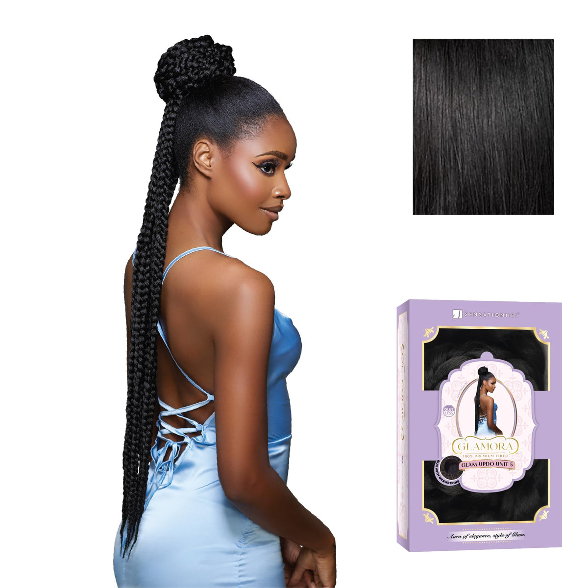 Sensationnel Glamora Glam Updo-Unit 5,1 JETBLACK