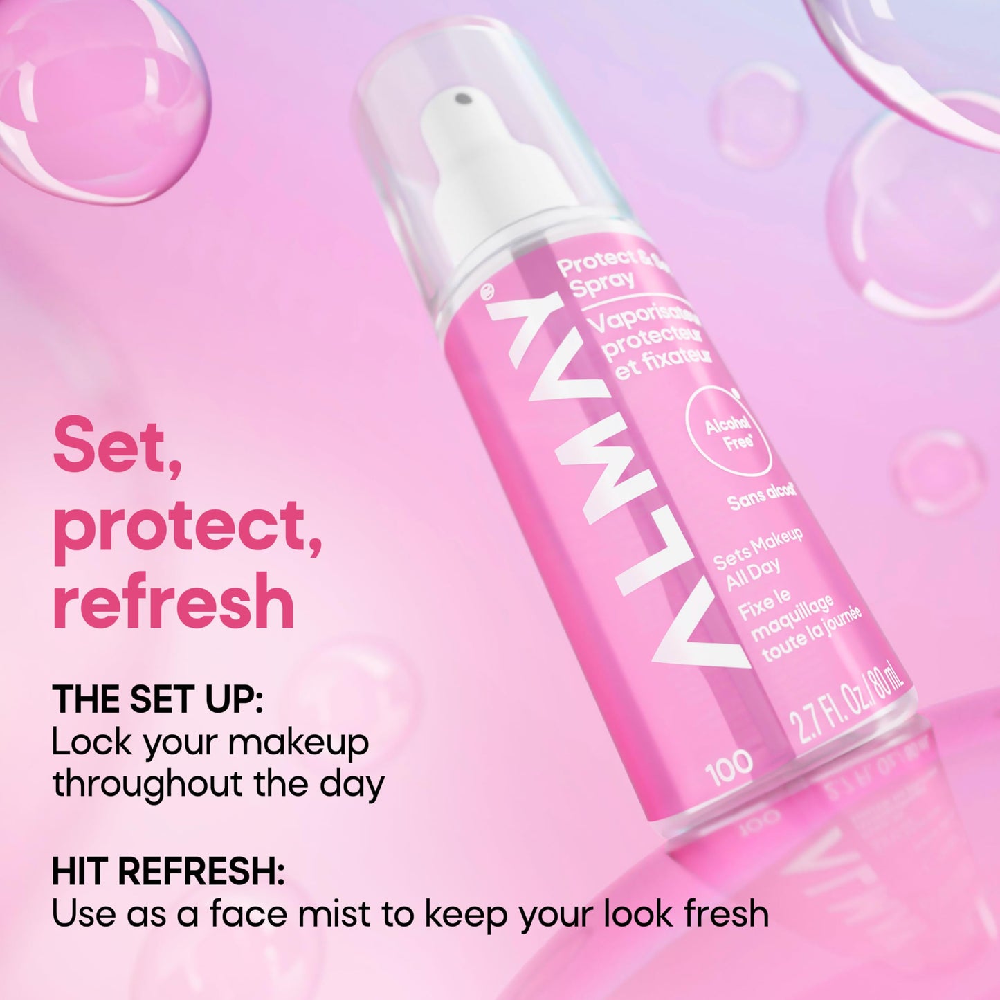 Almay Protect & Set Spray, Hydrating Makeup Setting Spray, Vegan Face Mist, 100, 2.7 fl oz Beauty & Personal Care Almay