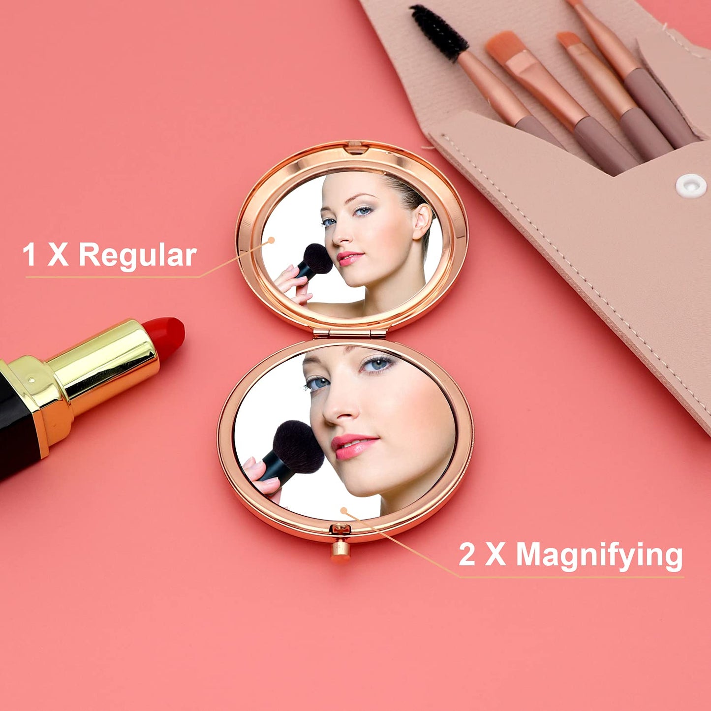 Gevody Bible Verse Gifts Christian Gift Inspirational Gift for Women Compact Mirror Religious Gift Baptism Gift for Girl Goddaughter Godmother Easter Beauty & Personal Care Gevody