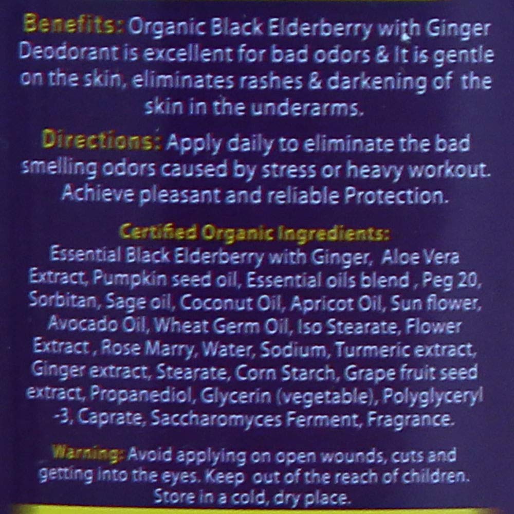 ELDERBERRY & GINGER DEODORANT Beauty and Personal Care Essential Palace