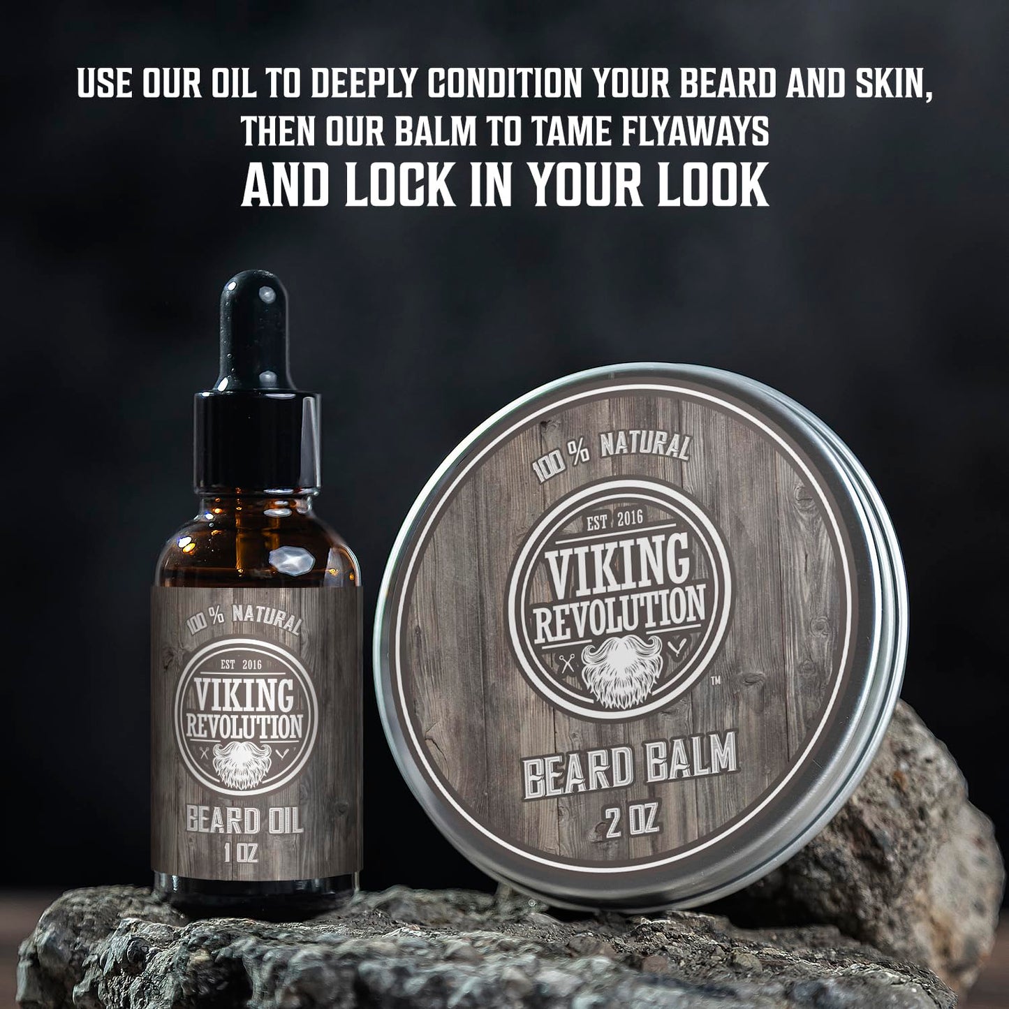 Viking Revolution Ultimate Conditioner for Men's Beard Grooming - Softens, Smoothes and Soothes Beard Itch- Contains Wash, Conditioner, Beard Oil Beauty & Personal Care Viking Revolution