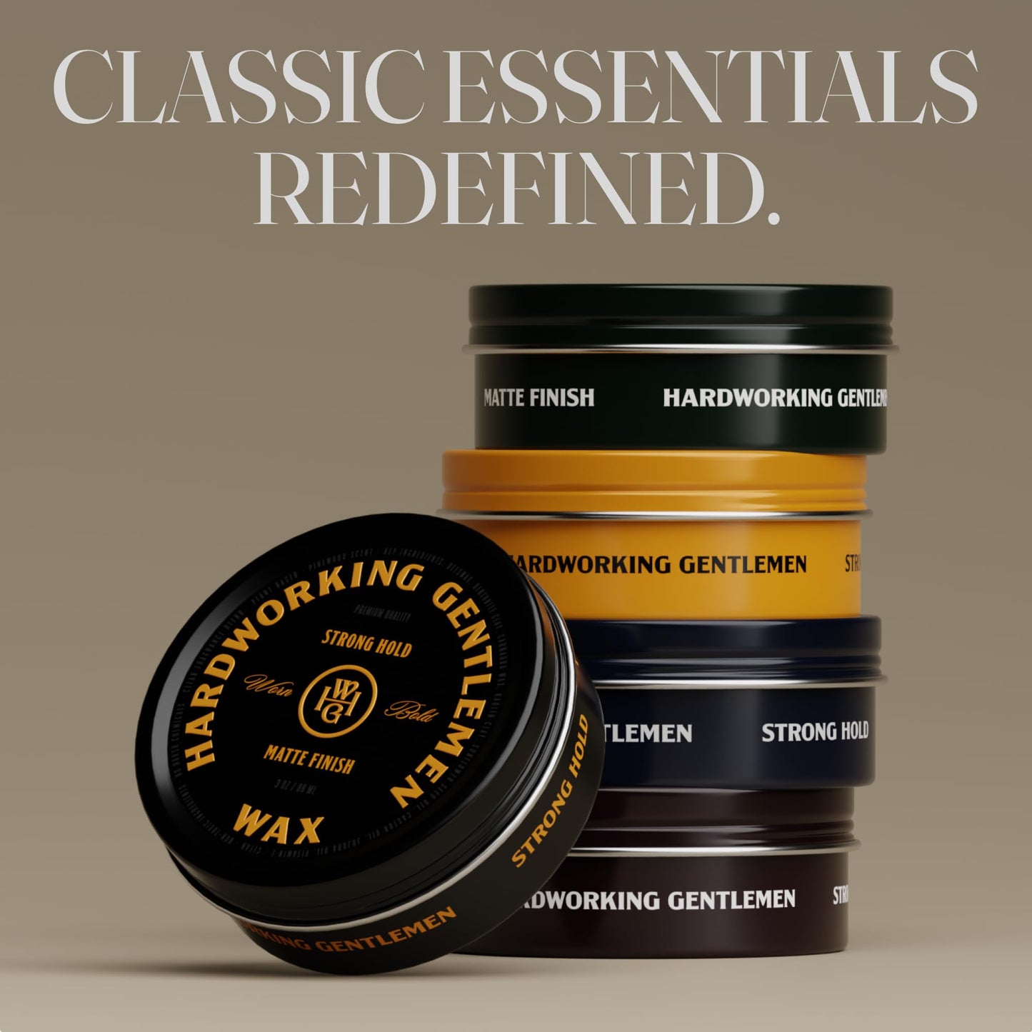 Hardworking Gentlemen Hair Wax for Men, Firm Hold, Matte Finish, Pinewood Scent, 3 oz (Made in USA) Beauty & Personal Care Hardworking Gentlemen