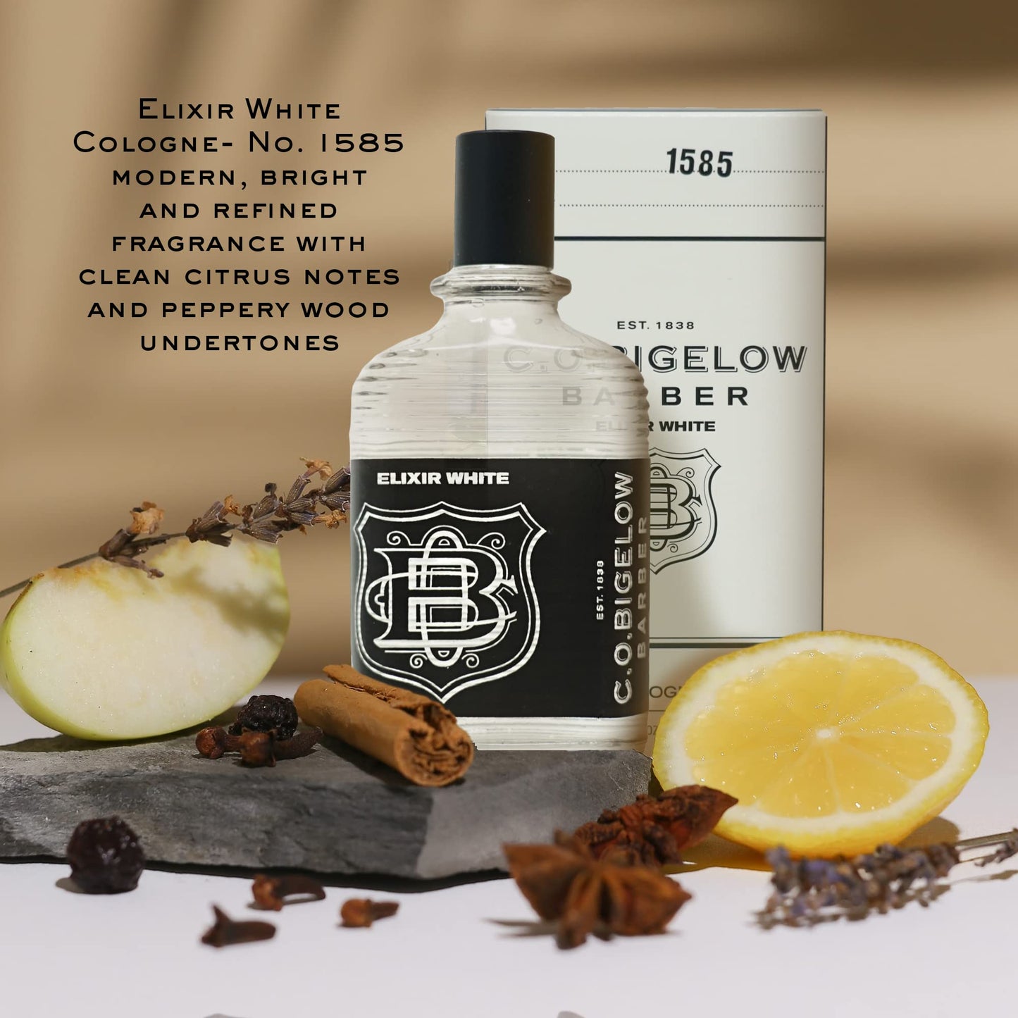 C.O. Bigelow Elixir White Cologne for Men, Spice & Citrus Fragrance, Long Lasting Men's Cologne, Elixir Perfume for Men, 2.5 Fl Oz Beauty & Personal Care C. O. Bigelow
