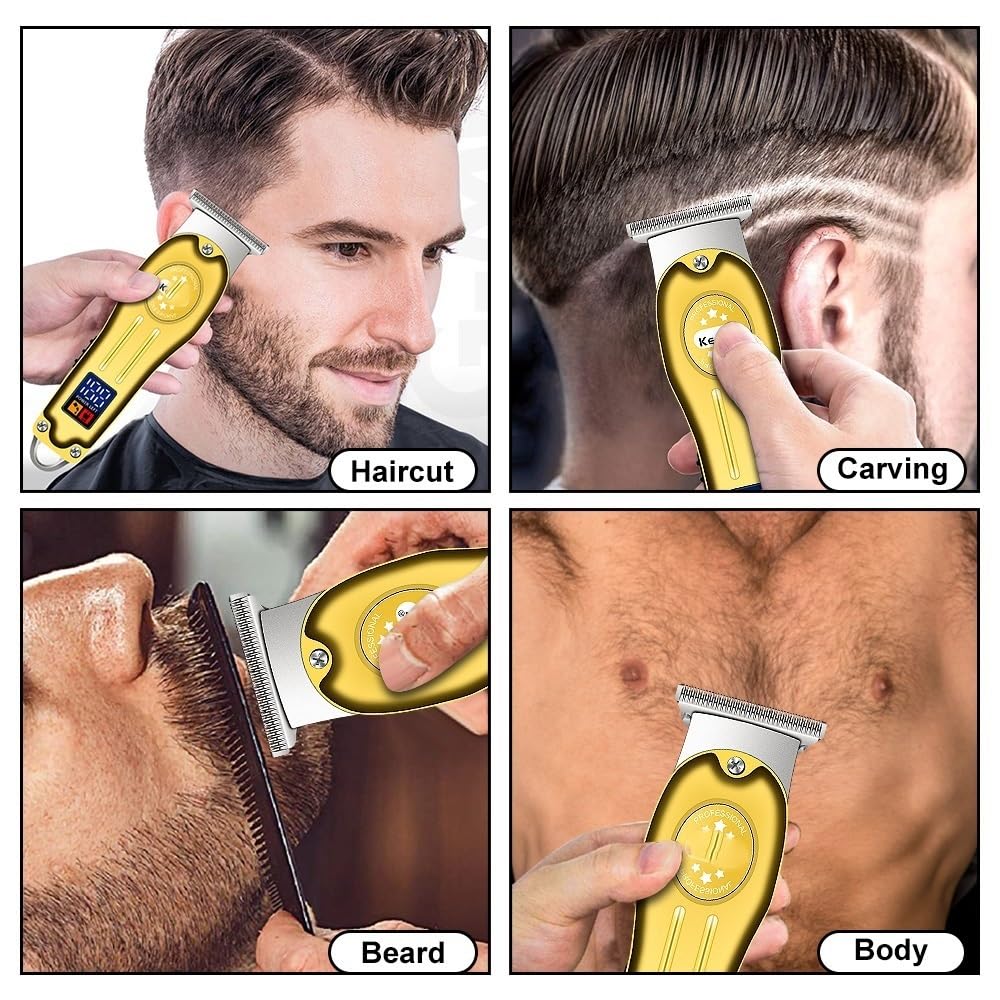 GLESVOWIO Mens Hair Clippers Professional Electric Trimmer Full Metal Men's Beard Clipper Beauty and Personal Care GLESVOWIO
