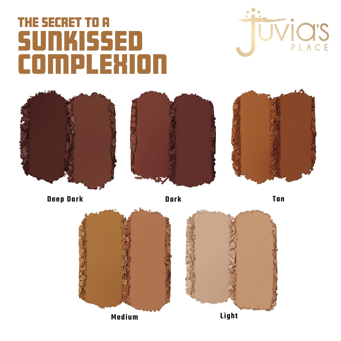Juvia's Place Bronzed Duo Bronzer Deep Dark - Soft Matte Bronzer, Contour, Pressed, Long-Wearing & Buildable Bronzing Powder - Suitable for Very Dark Beauty & Personal Care Juvia's Place
