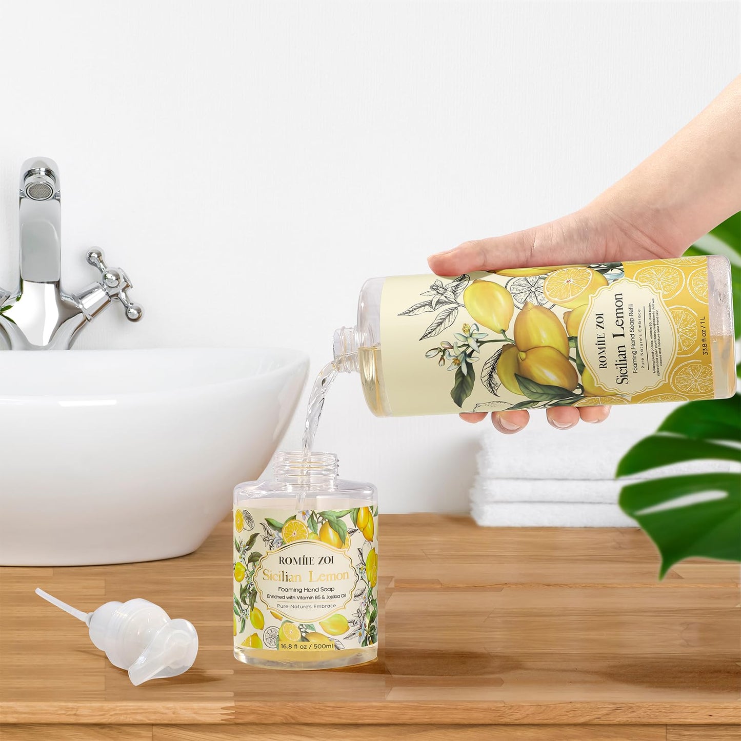 ROMIIE ZOI Foaming Hand Soap Refill, Lemon, 1 L/ 33.8 FL OZ Beauty and Personal Care ROMIIE ZOI
