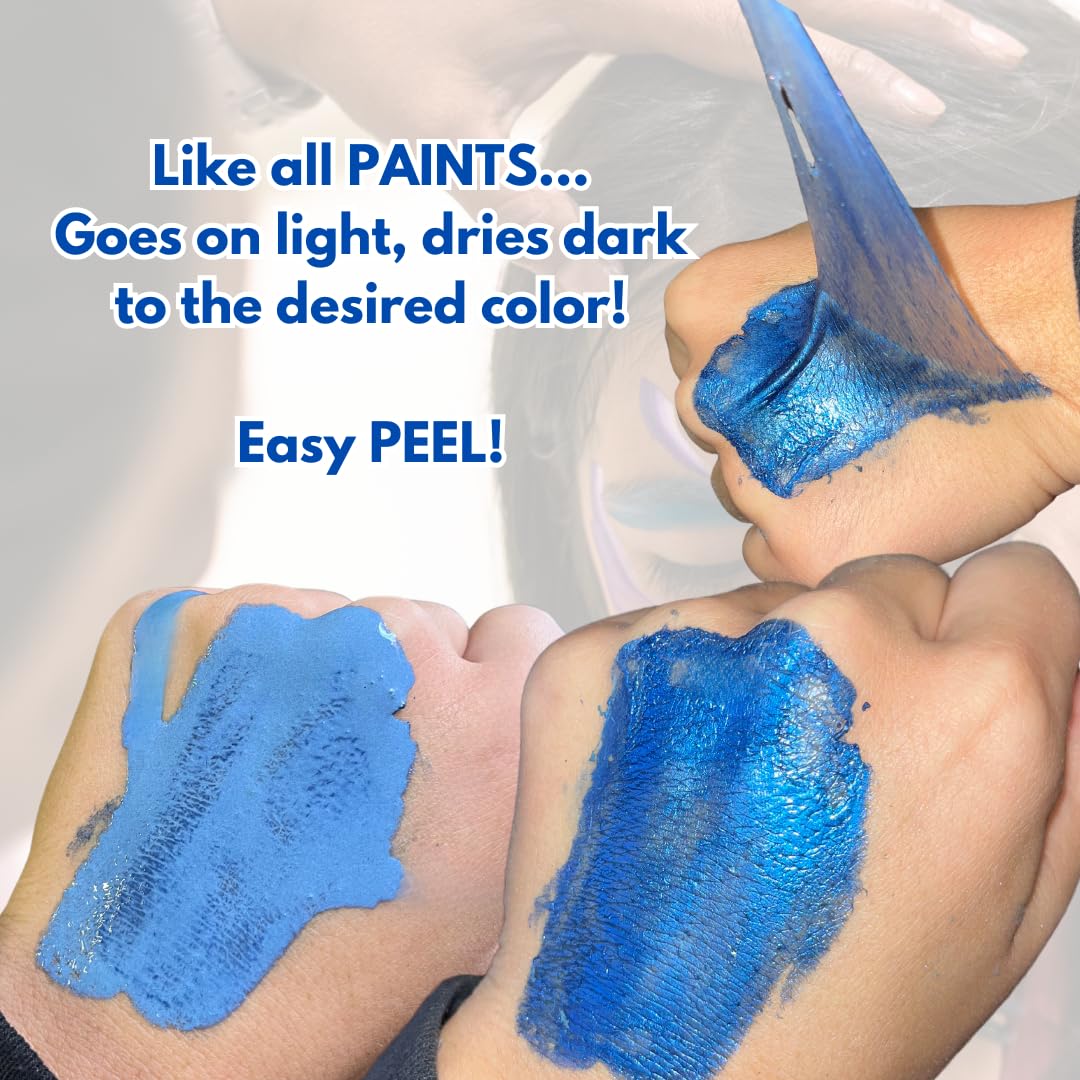 Metallic Blue 32 Oz - Body Paints for Adults and Kids, Creates Stitch, Sonic, Dory, Genie Face Paint & Cosplay, Shimmery Face Paint Beauty & Personal Care Liquid Latex Fashions