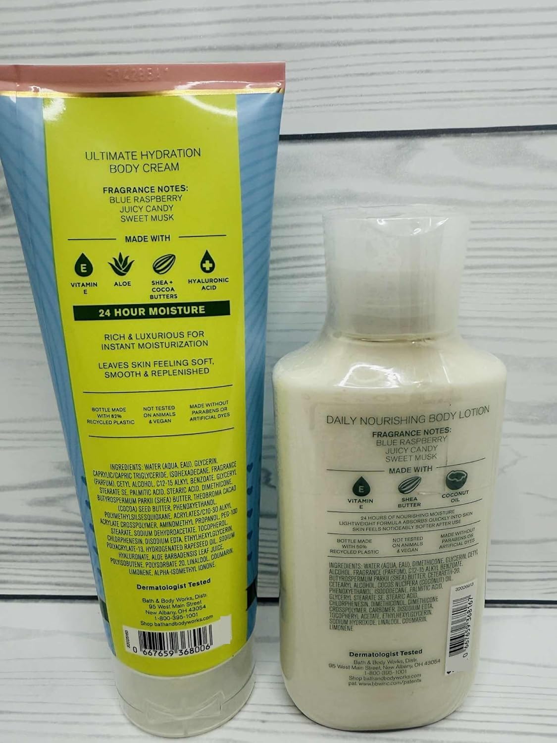 Bath & Body Works Blue Raspberry Burst Body Lotion & Ultimate Hydration Body Cream Set - Fruity Berry Moisturizer Duo Beauty & Personal Care Bath & Body Works