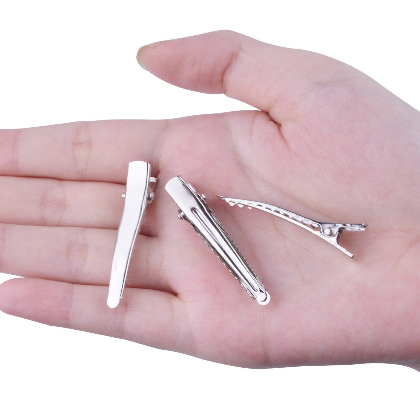 BronaGrand 100 Pieces 45 mm Metal Alligator Hair Clips Pins with Teeth Beauty & Personal Care BronaGrand