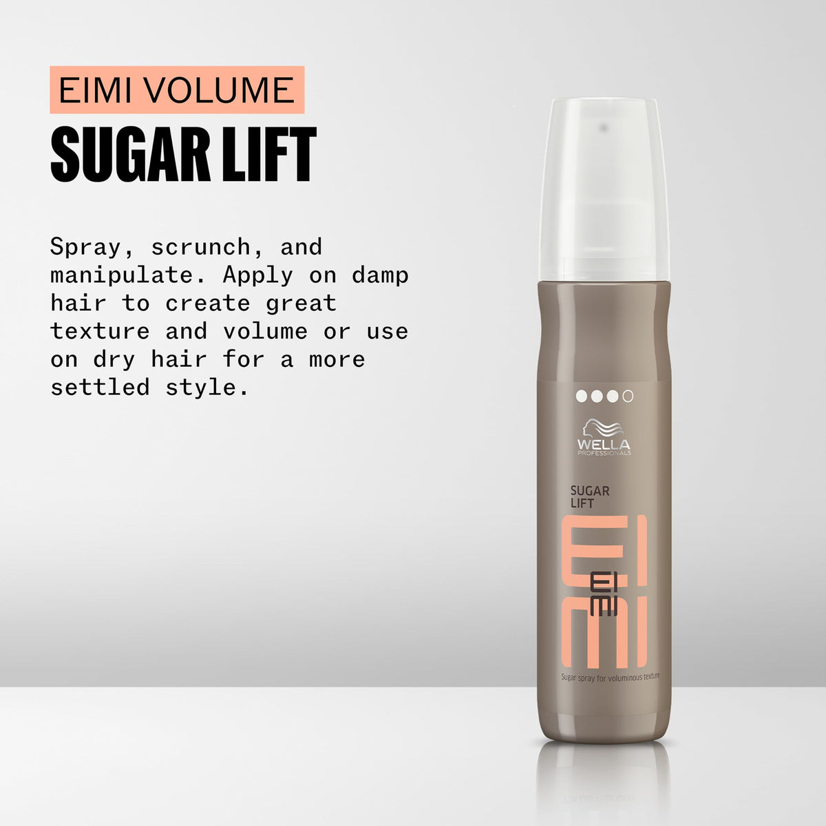 Wella Professionals EIMI Sugar Lift Spray | For Volume & Texture | Strong Hold Hair Styling Spray with Luminous Shine | Matte Finish | 5.07 Fl Oz Beauty & Personal Care Wella Professionals