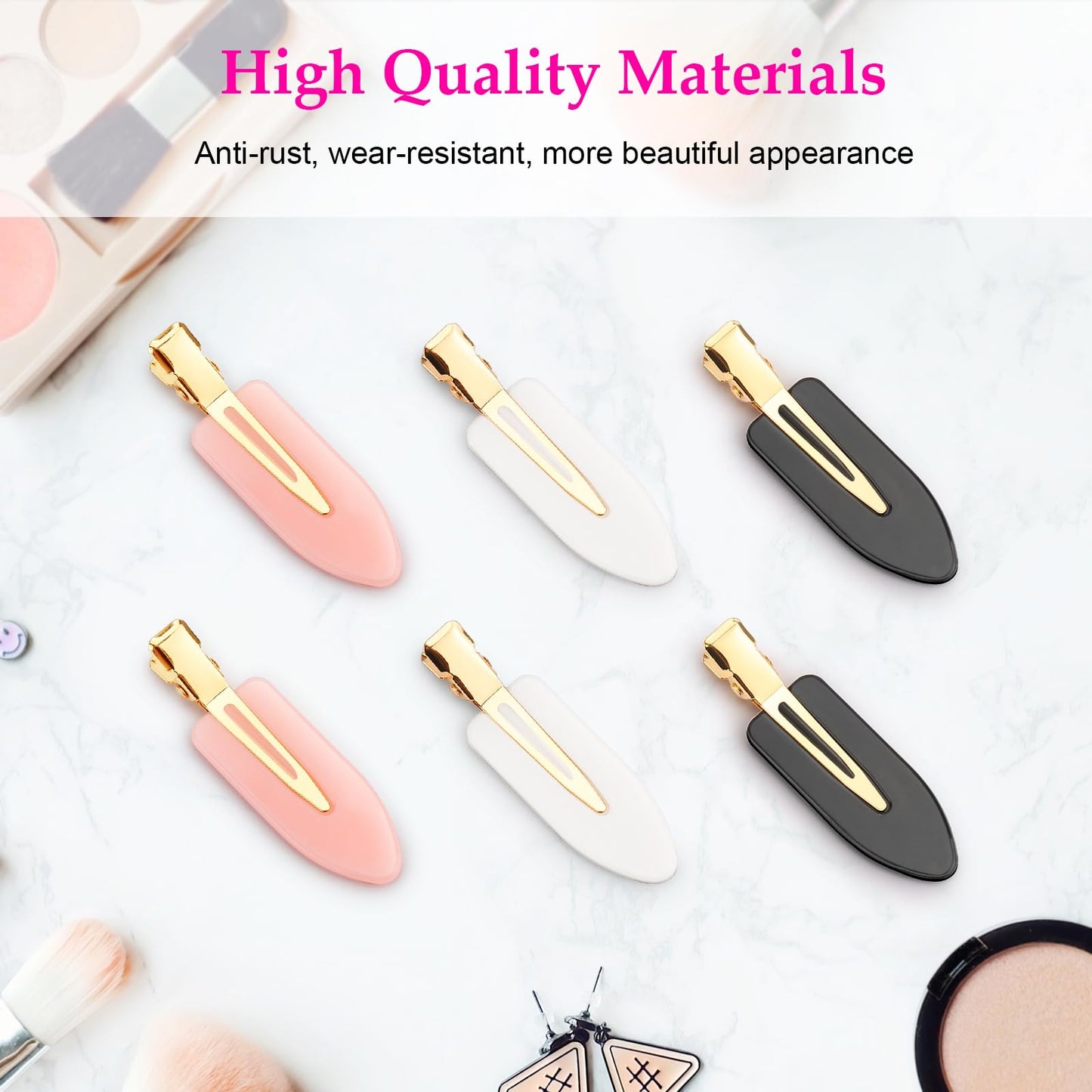 D 6 Pcs Creaseless Hair Clips for Makeup & Styling Beauty and Personal Care D