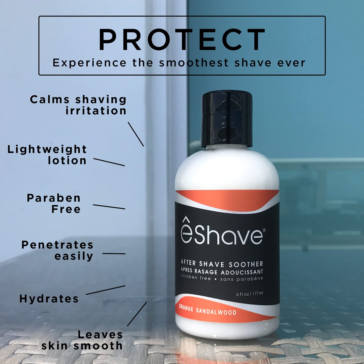 eShave Luxury After Shave Balm for Men-After Shave Lotion Soothes Razor Burn- Deep Moisturizes Skin- All-Natural Vegan After Shave Cream Zesty Orange Beauty and Personal Care eShave