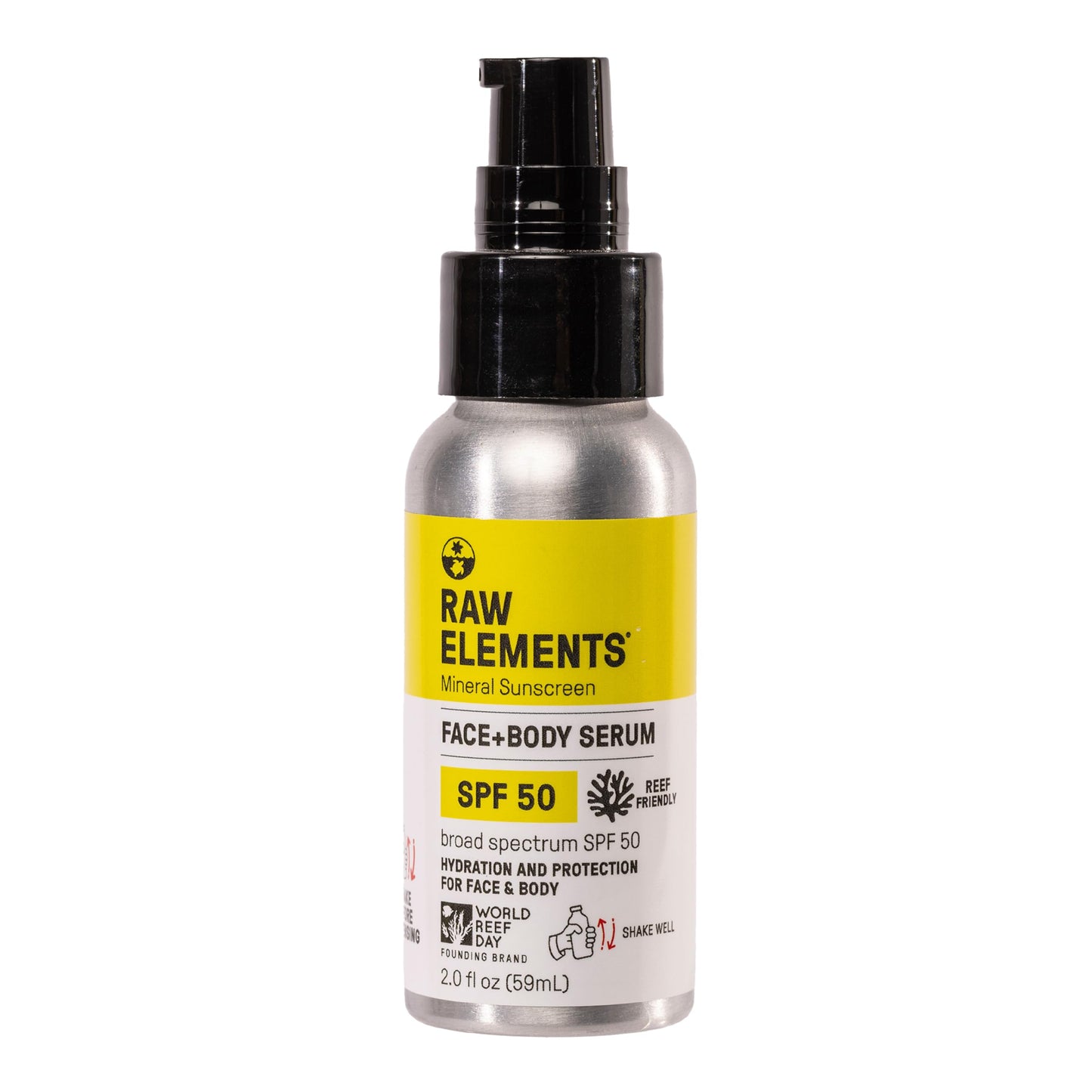 Raw Elements Face + Body Serum SPF 50 All-Natural Mineral Sunscreen - Reef Safe, Water Resistant, Broad Spectrum UVA/UVB Protection, Safe For All Beauty & Personal Care Raw Elements