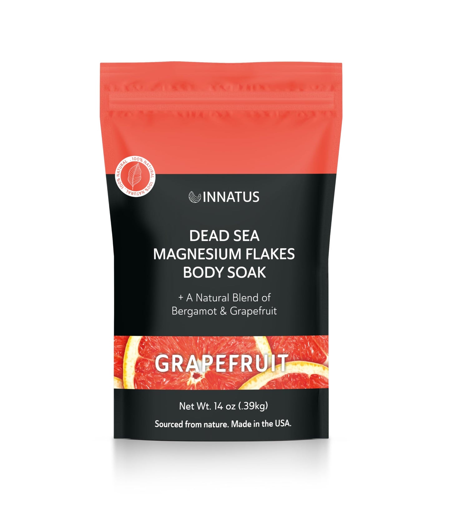 Pure Dead Sea Magnesium Flakes Clarity Soak - Relaxing & Replenishing 14oz Bath Soak - Infused with Infused with Natural Oils for Muscle Recovery Beauty and Personal Care INNATUS