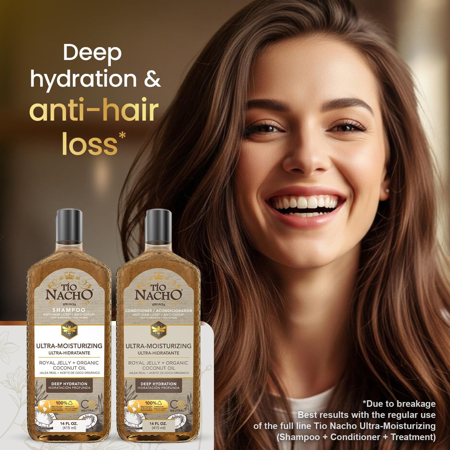 Tio Nacho Ultra-Moisturizing Frizz Control Shampoo and Conditioner Set with Organic Coconut Oil and Royal Jelly for Deep Hydration, Anti-hair loss Beauty & Personal Care Tio Nacho