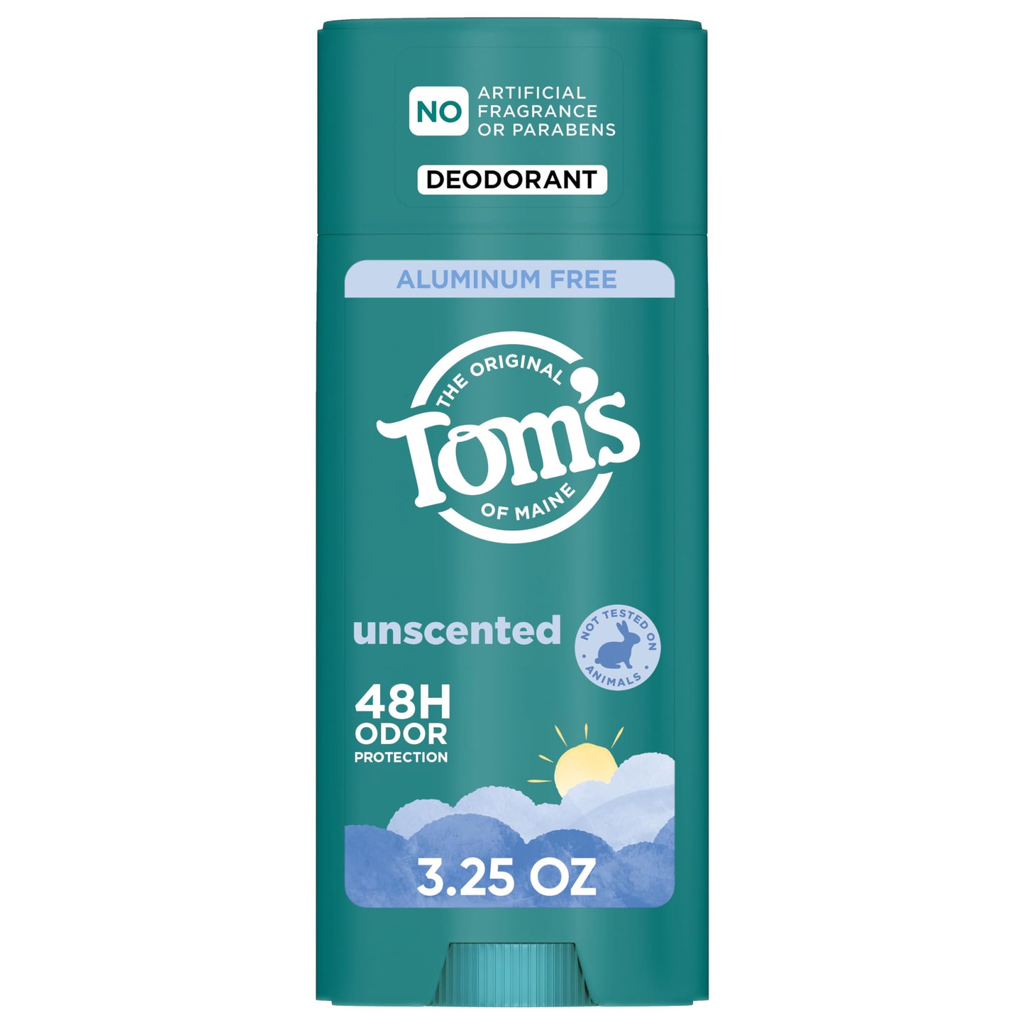 Tom’s of Maine Unscented Natural Deodorant for Men and Women, Aluminum Free, No Artificial Fragrances, Dyes, or Preservatives, Baking Soda Free, 48 Beauty and Personal Care Tom's of Maine
